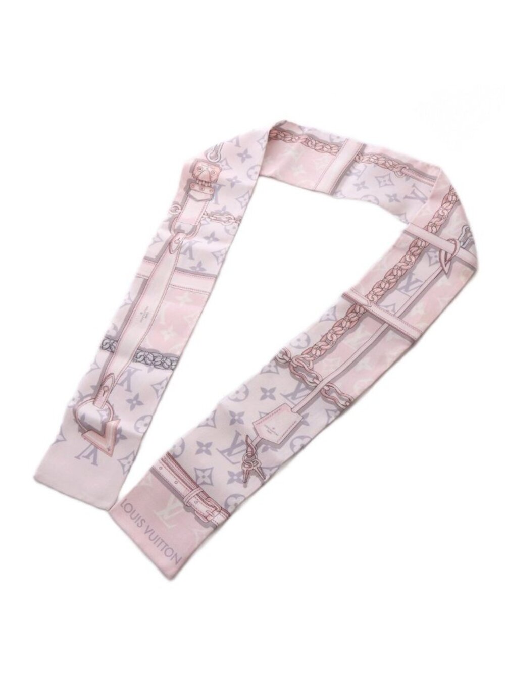 Louis Vuitton Bandeau Monogram Confidential Scarf Pink